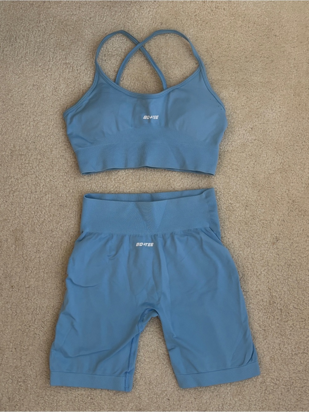 BO+TEE blue workout set